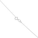 14ct White Gold 0.03ct Diamond And Green Gemstone Pendant And Chain 18"