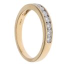 18ct Yellow Gold 0.50ct Brilliant Cut Diamond Half Eternity Ring
