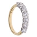 18ct Yellow Gold 1.28ct Brilliant Cut Diamond Half Eternity Ring