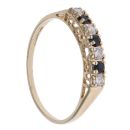9ct Yellow Gold Cubic Zirconia and Sapphire Eternity Ring