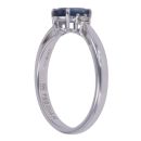 18ct White Gold 0.05ct Diamond and Sapphire Ring