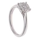 18ct White Gold 0.25ct Diamond Cluster Ring