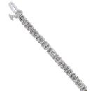 9ct White Gold 3.00ct Brilliant Cut Diamond Tennis Bracelet 7"