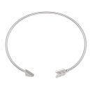 Silver Cubic Zirconia Arrow Bangle