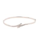 9ct White Gold Cubic Zirconia Wrap Bangle