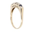 9ct Yellow Gold 0.20ct Diamond And Sapphire Ring