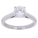 Platinum 1.01ct Brilliant Cut Lab Grown Diamond Solitaire Ring