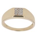 9ct Yellow Gold 0.05ct Diamond Signet Ring