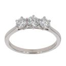 18ct White Gold Trilogy Diamond Ring
