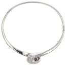 18ct White Gold 3.55ct Brilliant And Baguette Cut Diamond Bangle