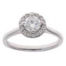 9ct White Gold 0.65ct Brilliant Cut Diamond Cluster Ring