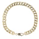 9ct Yellow Gold Double Curb Bracelet 8"