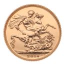 2014 Elizabeth II Fourth Portrait UK Full Sovereign Coin