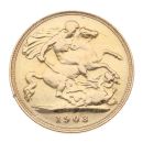 1903 Edward VII Large Head UK Half Sovereign Coin