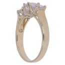 9ct Yellow Gold Cubic Zirconia Three Stone Ring