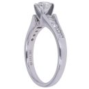 18ct White Gold 0.70ct Brilliant And Baguette Cut Diamond Solitaire Ring