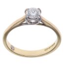 18ct Yellow Gold 0.33ct Brilliant Cut Diamond Solitaire Ring