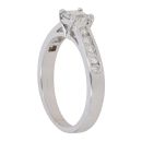 18ct White Gold 0.65ct Brilliant and Princess Cut Diamond Solitaire Ring