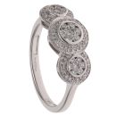 18ct White Gold 0.50ct Brilliant Cut Diamond Cluster Ring