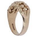 9ct Yellow Gold Two Row Keeper Ring
