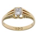 18ct Yellow Gold 0.50ct Diamond Signet Ring