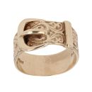 9ct Yellow Gold Patterned Buckle Ring