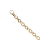 9ct Yellow Gold Patterned And Plain Belcher Bracelet 9.5"