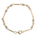 9ct Yellow Gold Bar and Knot Fancy Bracelet 8"