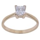 9ct Yellow Gold Cubic Zirconia Single Stone Ring
