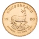 1980 1oz South Africa Krugerrand Coin