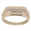 9ct Yellow Gold 0.05ct Diamond Signet Ring