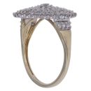 9ct Yellow Gold 1.00ct Round Brilliant Cut Diamond Cluster Ring
