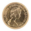 1982 Elizabeth II Decimal Portrait UK Half Sovereign Coin
