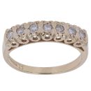 9ct Yellow Gold 0.25ct Brilliant Cut Diamond Half Eternity Ring