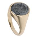 9ct Yellow Gold Haematite Centurion Signet Ring