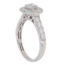 9ct White Gold 1.00ct Brilliant Cut Diamond Cluster Ring
