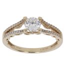 9ct Yellow Gold Cubic Zirconia Single Stone Ring