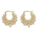Gold Plated Silver Creole Earrings