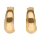 22ct Yellow Gold Plain Basket Hoop Earrings