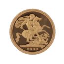 2000 Elizabeth II Fourth Portrait UK Half Sovereign Coin Proof Boxed