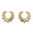 9ct Yellow Gold Gypsy Creole Earrings