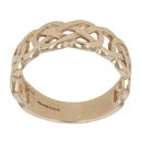 9ct Yellow Gold Patterned Celtic Ring