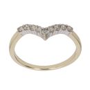 9ct Yellow Gold 0.26ct Brilliant Cut Diamond Wishbone Ring