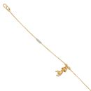 22ct Yellow Gold Bead and Tassel Bracelet 7"