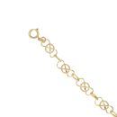 9ct Yellow Gold Infinity Circle Bracelet 7.5"