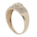 9ct Yellow Gold 0.05ct Diamond Panther Ring