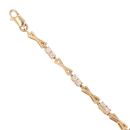 9ct Yellow Gold Cubic Zirconia Fancy Bracelet 7.5"