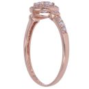 9ct Rose Gold Cubic Zirconia Cluster Ring