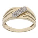 9ct Yellow Gold 0.10ct Diamond Signet Ring