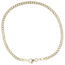 14ct Yellow Gold Curb Bracelet 9"